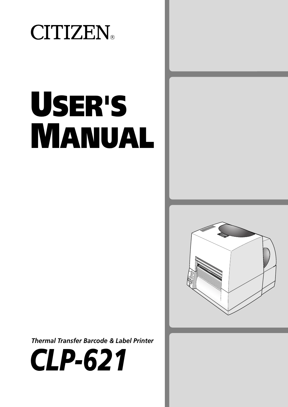 Citizen Systems CLP-621 User Manual | 60 pages