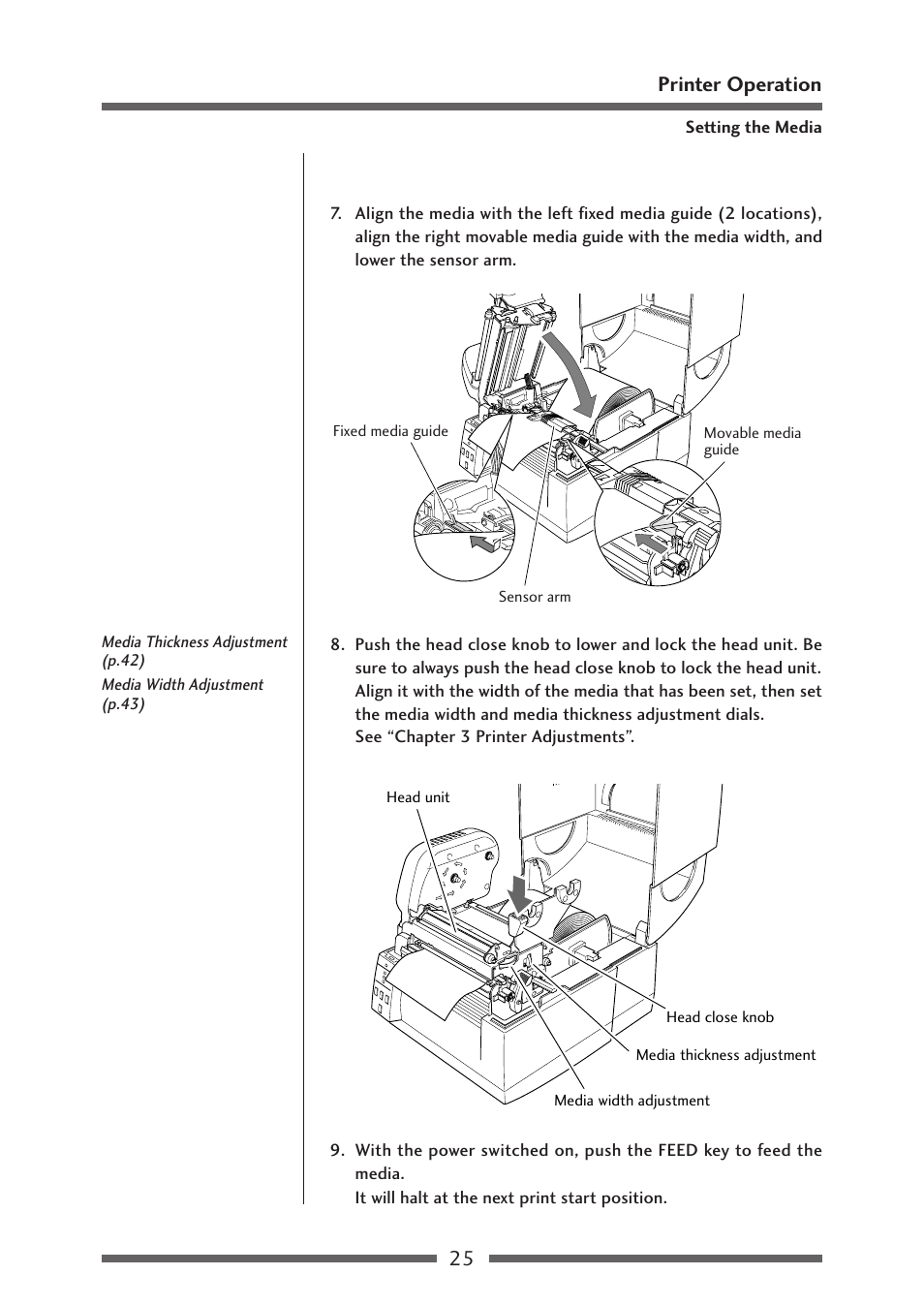 25 printer operation | Citizen Systems CLP-621 User Manual | Page 25 / 60