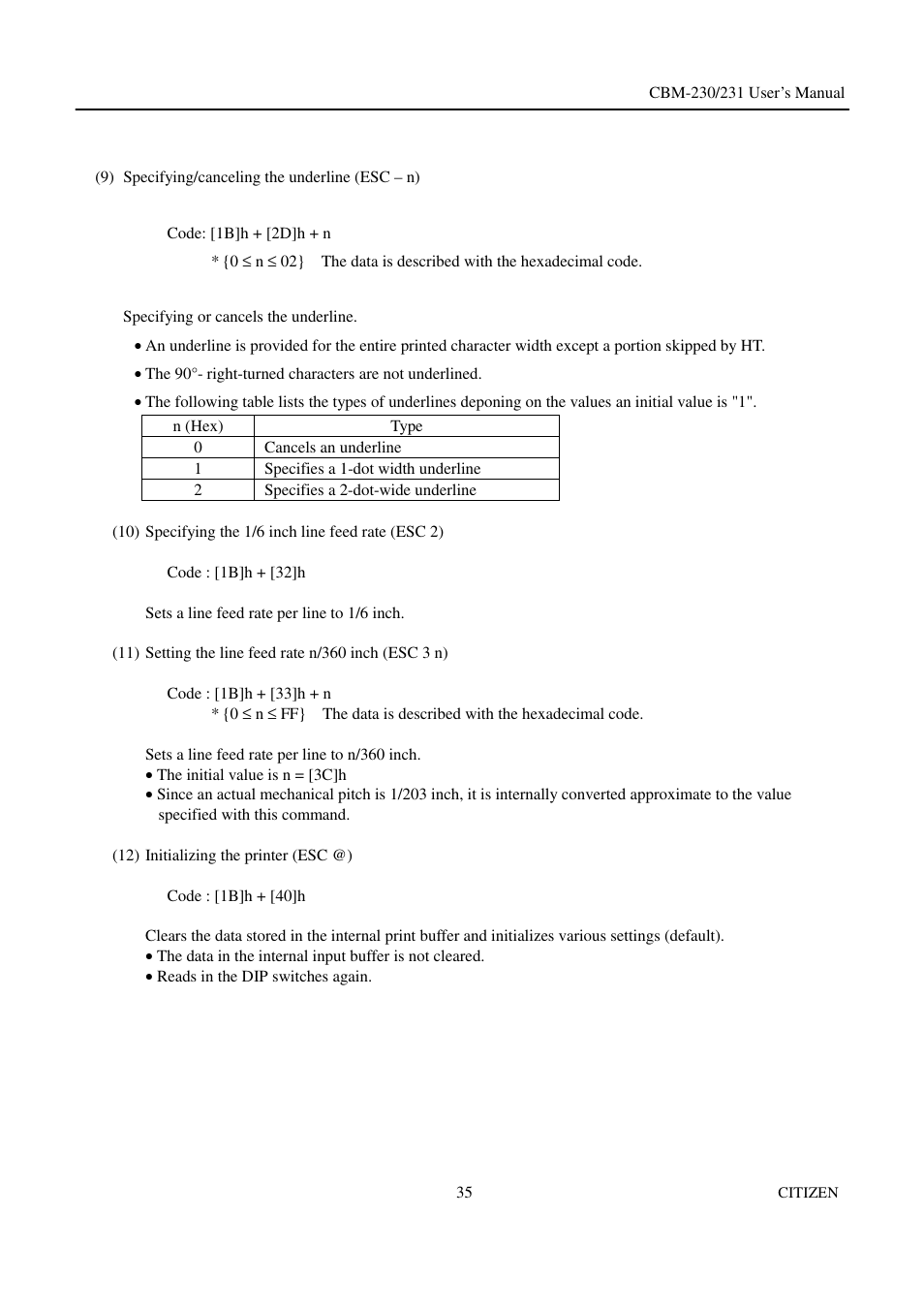 Citizen Systems CBM-231 User Manual | Page 40 / 64