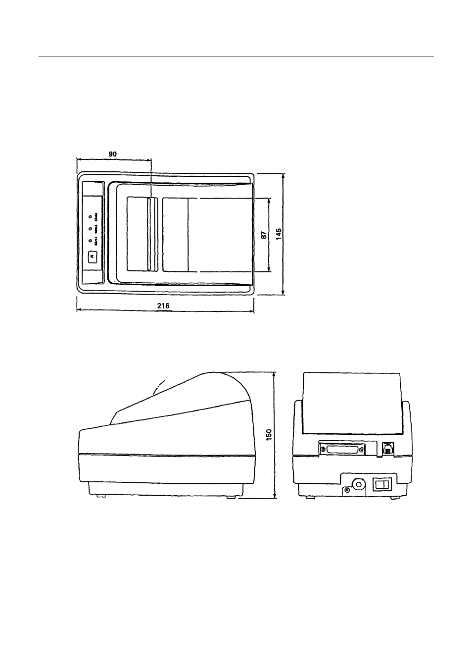 Appendix 2. external dimensions, Cbm-230 | Citizen Systems CBM-231 User Manual | Page 61 / 64