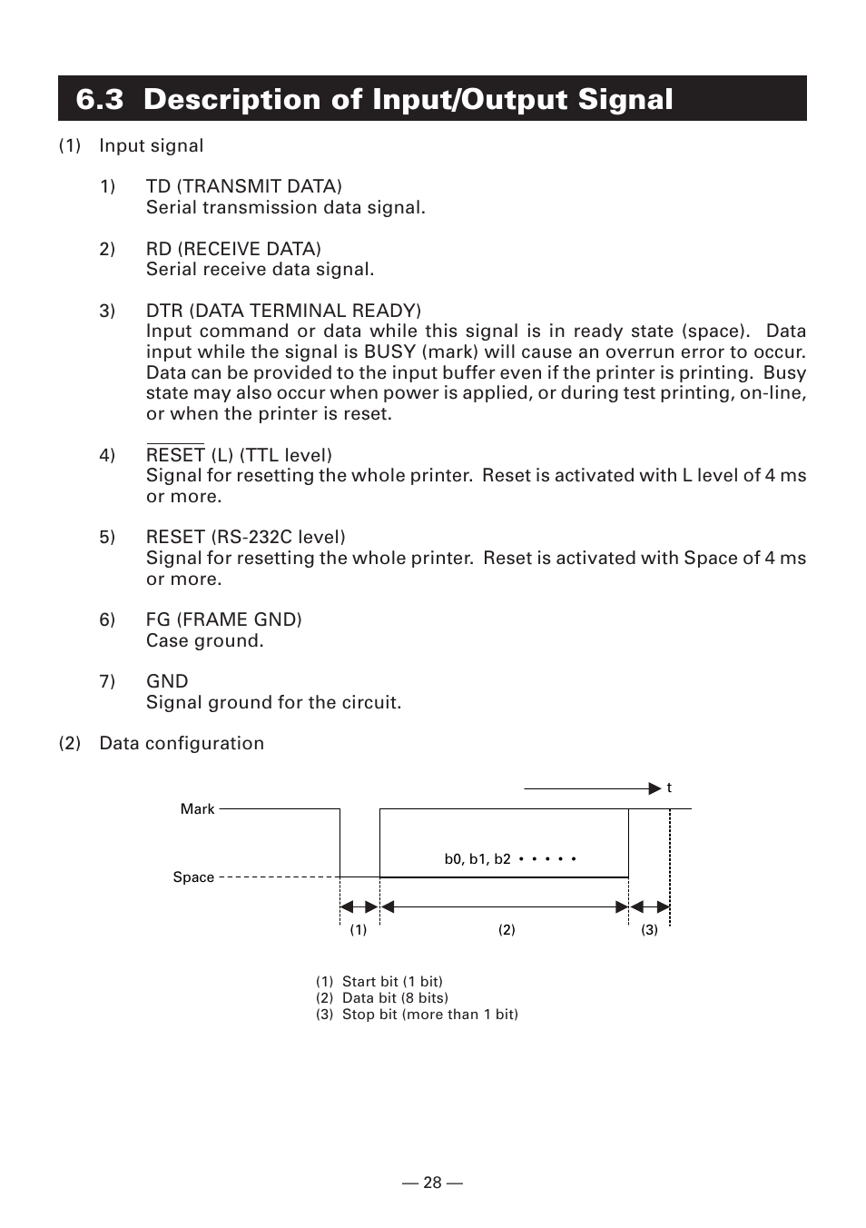 3 description of input/output signal | Citizen Systems Compact desk-top dot matrix printer CBM-910 Type II User Manual | Page 32 / 62