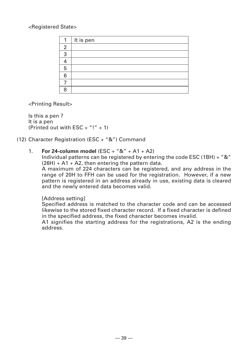 Citizen Systems Compact desk-top dot matrix printer CBM-910 Type II User Manual | Page 43 / 62