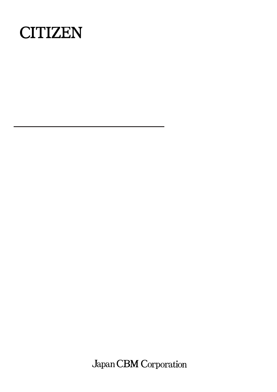 CITIZEN CBM-710 User Manual | 69 pages