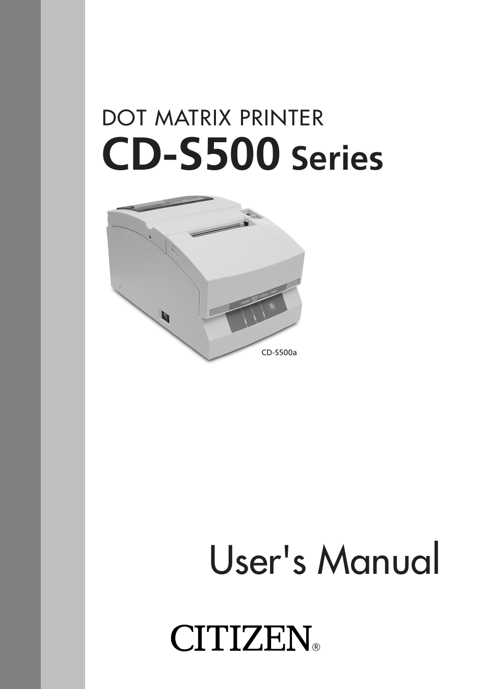 Citizen Systems CD-S500 Series User Manual | 52 pages