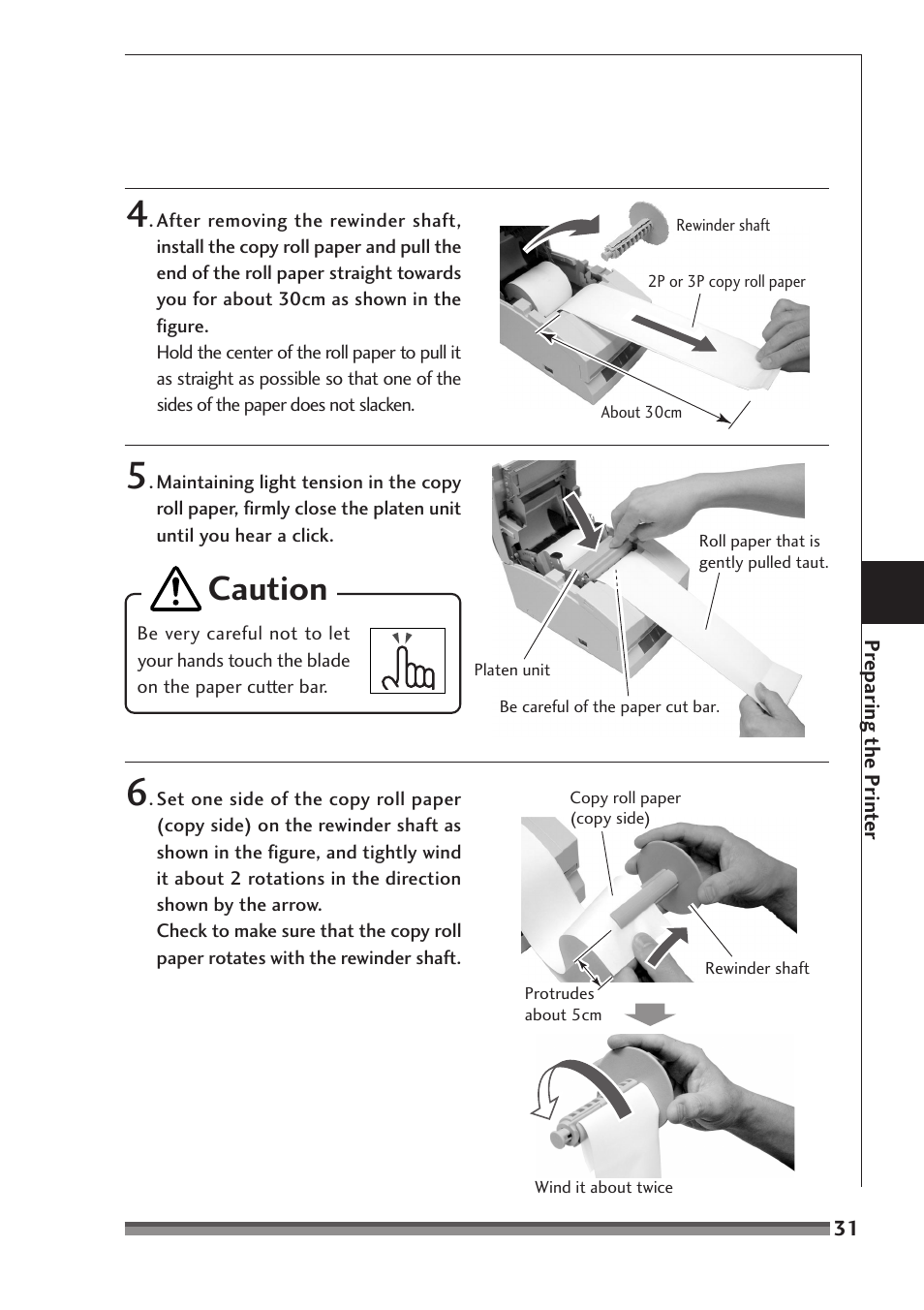 Caution | Citizen Systems CD-S500 Series User Manual | Page 31 / 52