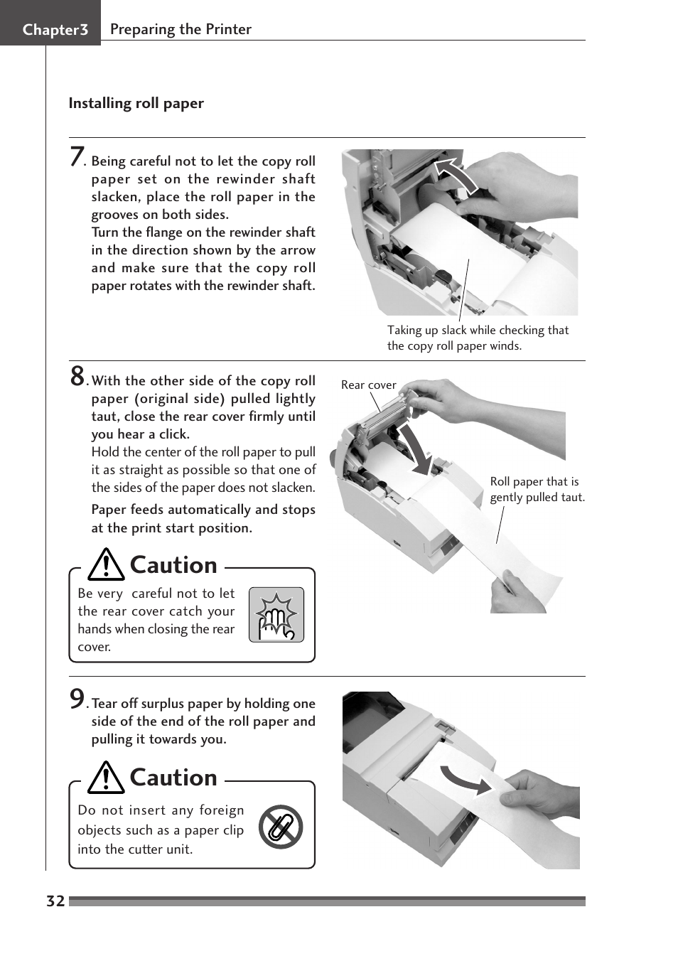 Caution | Citizen Systems CD-S500 Series User Manual | Page 32 / 52