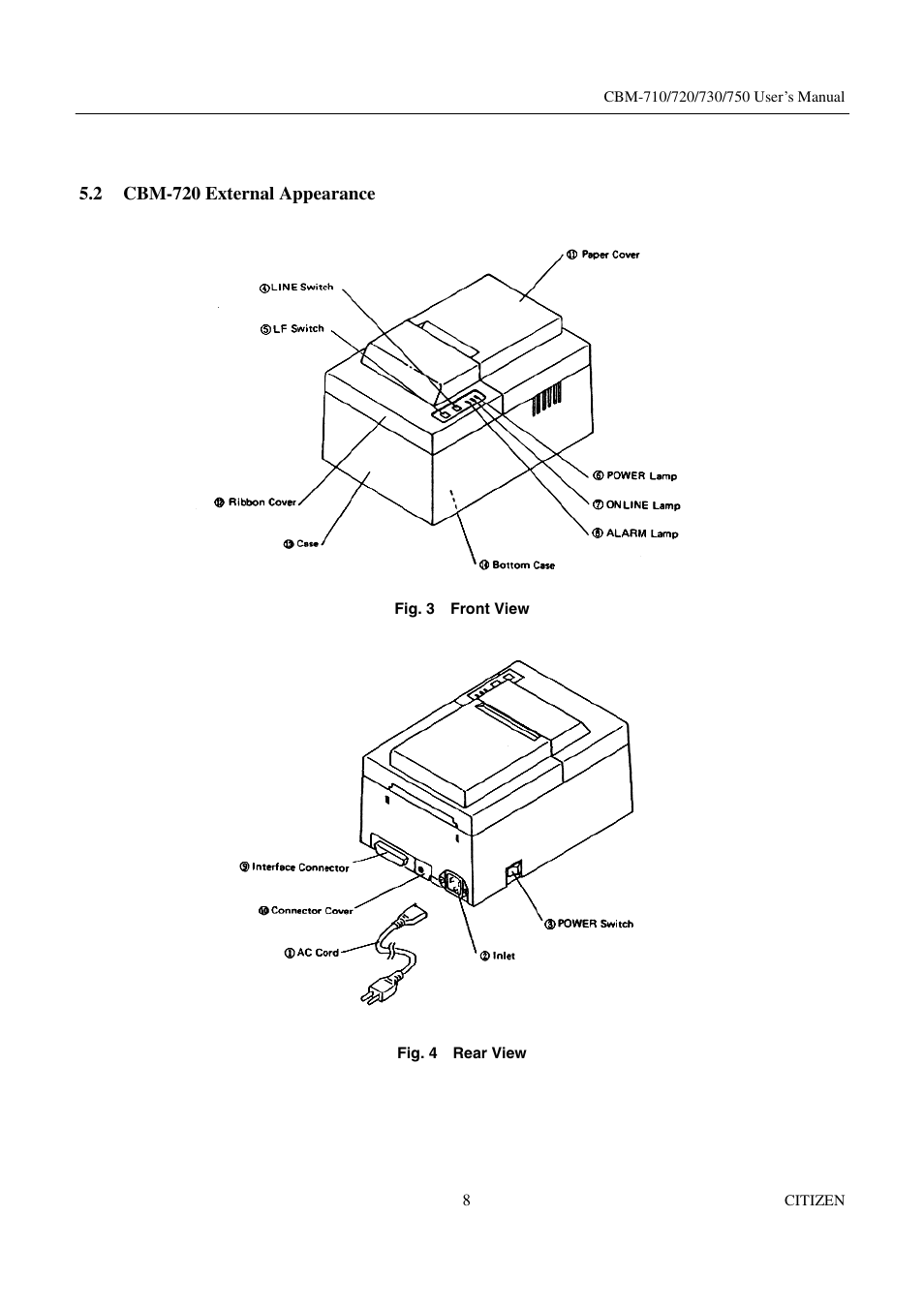 Citizen Systems CBM-720 User Manual | Page 14 / 81
