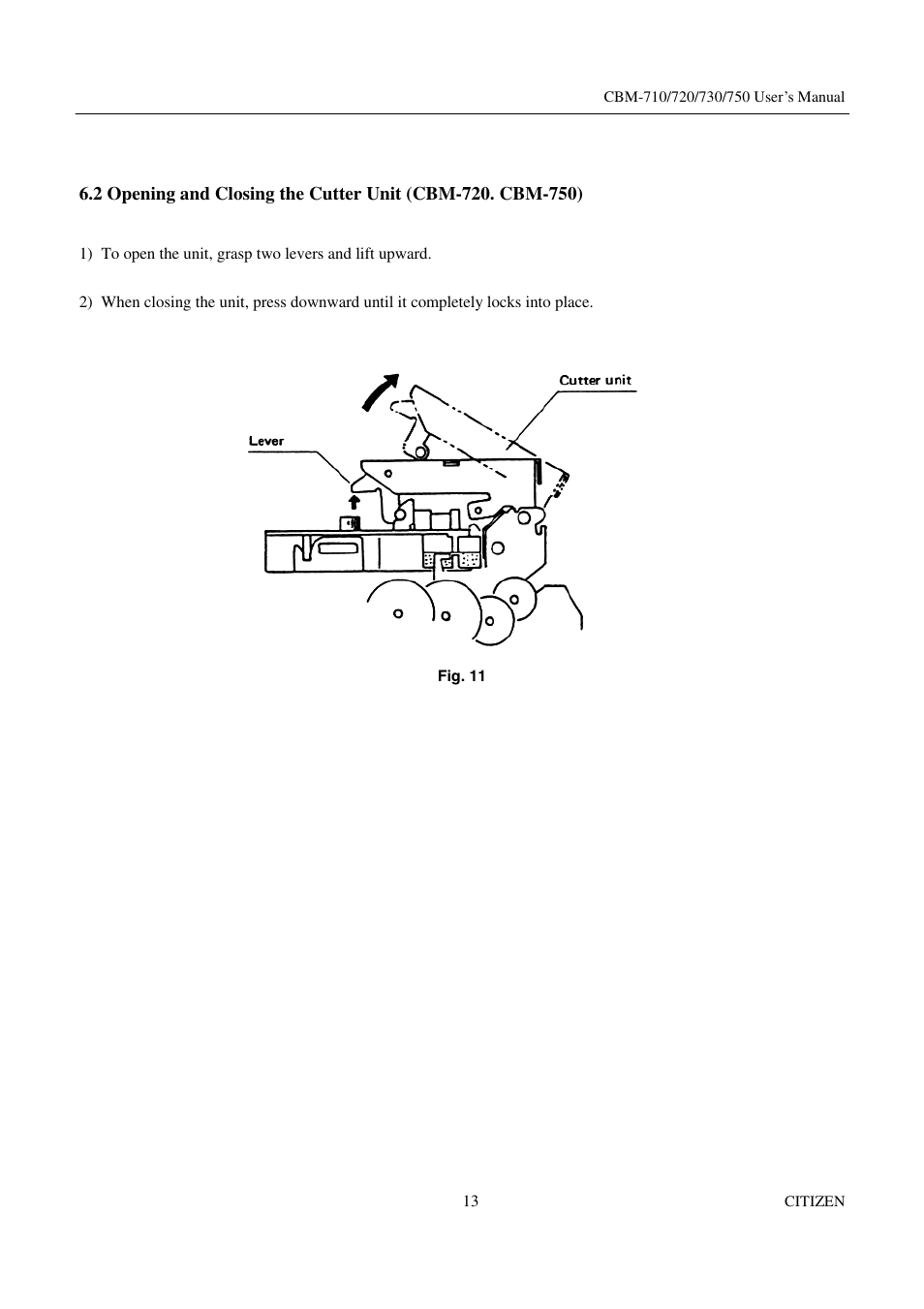 Citizen Systems CBM-720 User Manual | Page 19 / 81