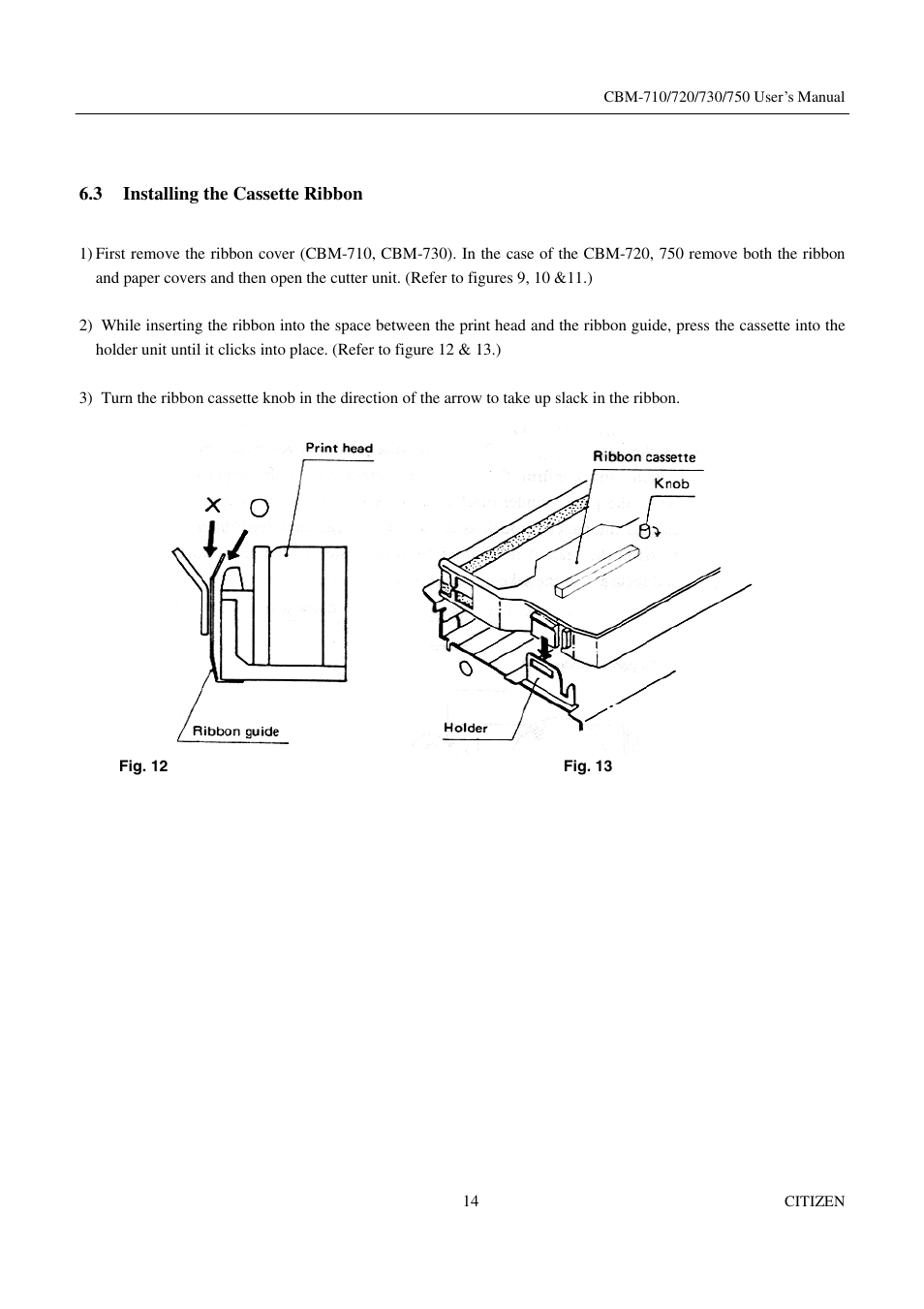 Citizen Systems CBM-720 User Manual | Page 20 / 81