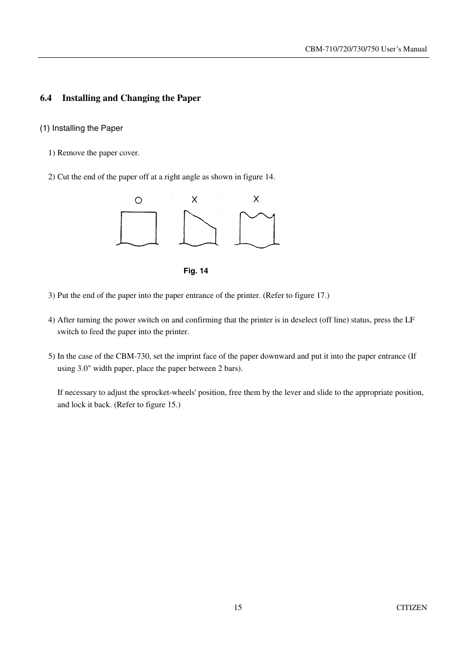 Citizen Systems CBM-720 User Manual | Page 21 / 81