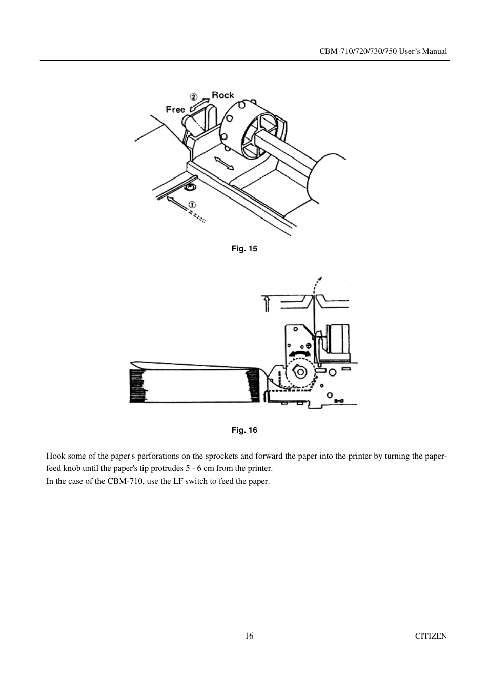 Citizen Systems CBM-720 User Manual | Page 22 / 81