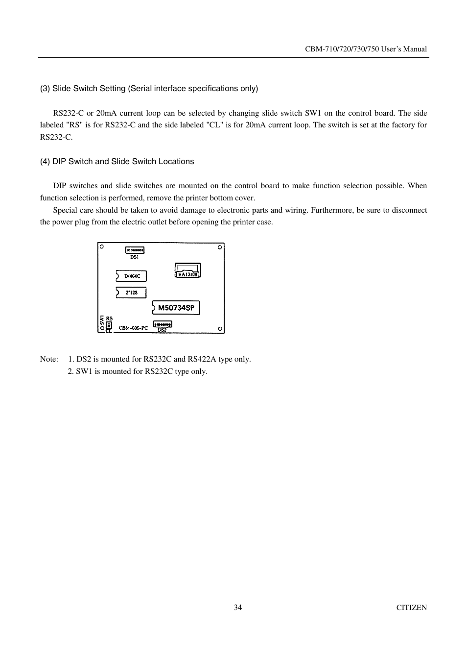 Citizen Systems CBM-720 User Manual | Page 40 / 81