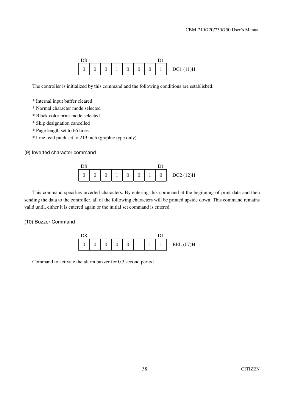 Citizen Systems CBM-720 User Manual | Page 44 / 81