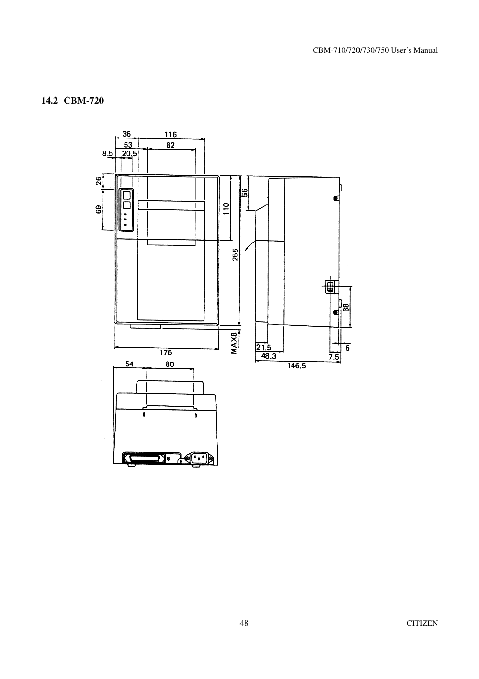 Citizen Systems CBM-720 User Manual | Page 54 / 81