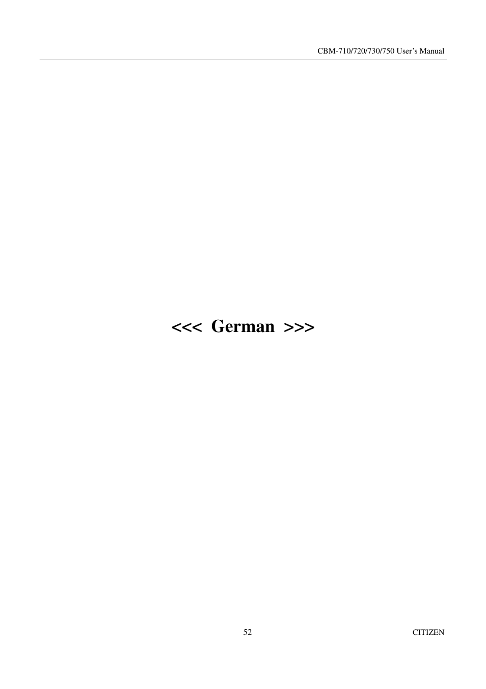 German | Citizen Systems CBM-720 User Manual | Page 58 / 81