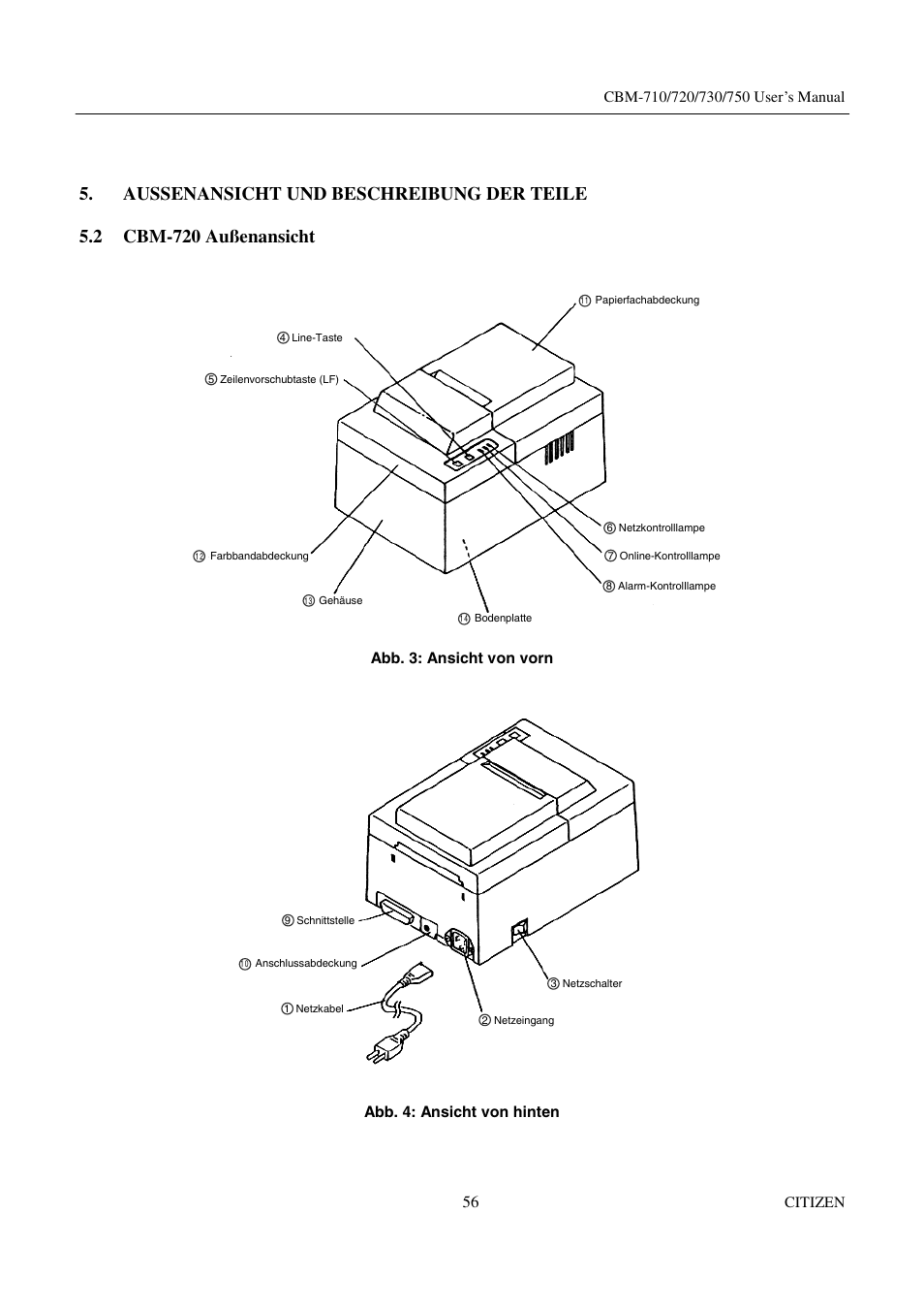 Citizen Systems CBM-720 User Manual | Page 62 / 81