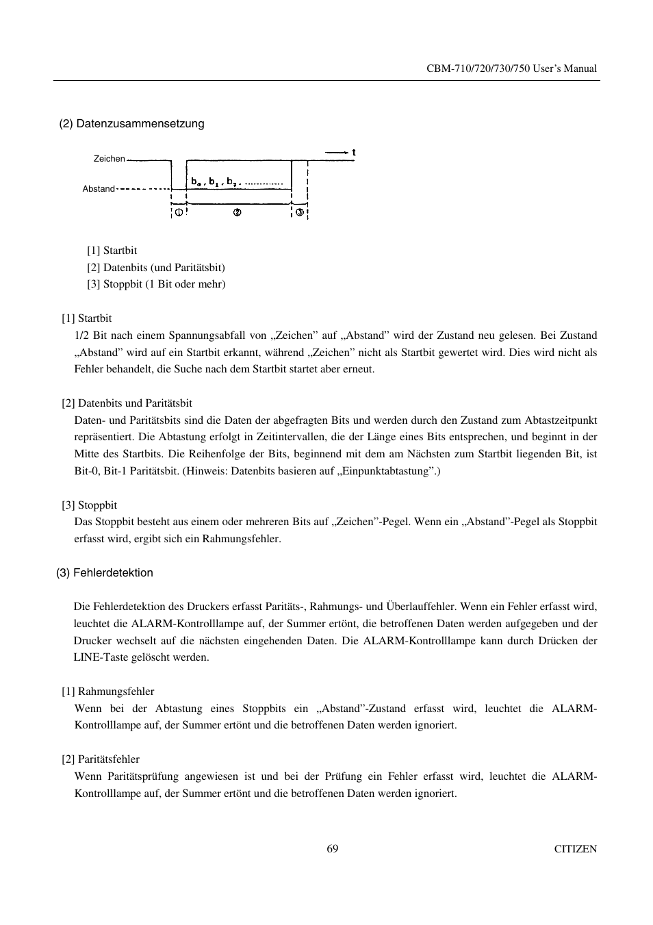 Citizen Systems CBM-720 User Manual | Page 75 / 81