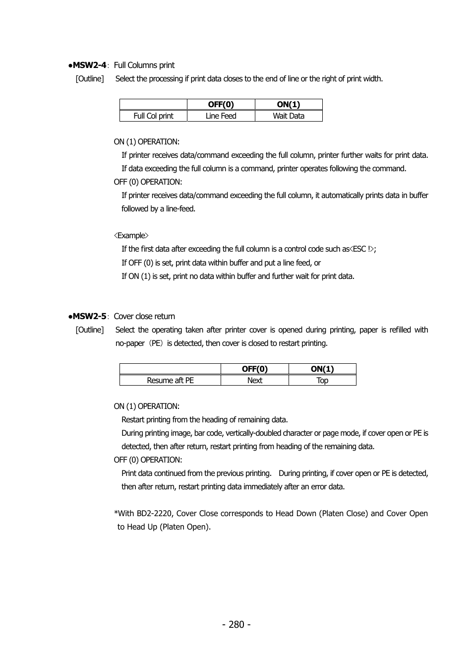 Citizen Systems BD2-2220 User Manual | Page 280 / 312