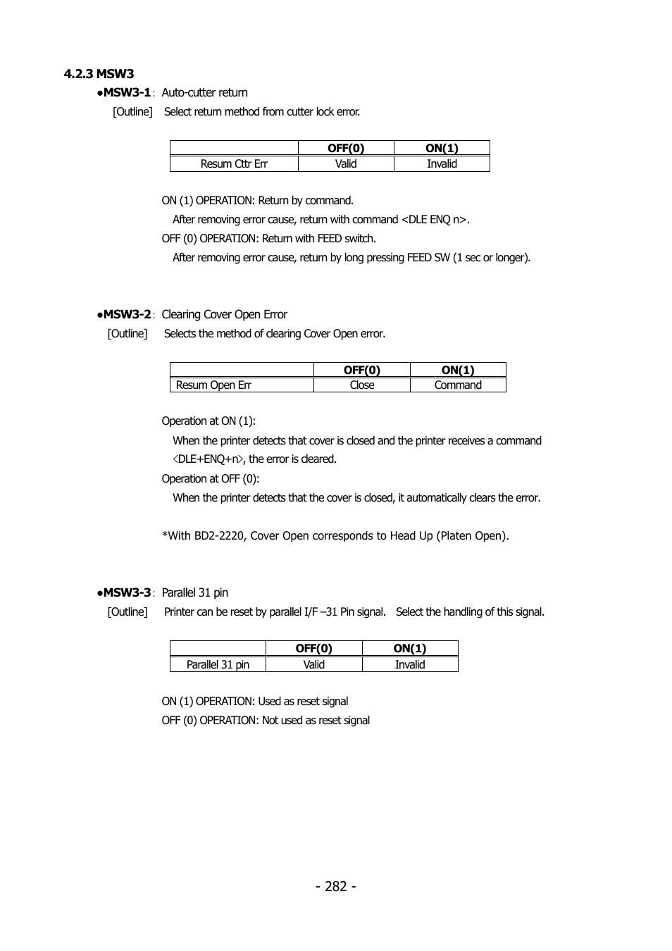 3 msw3 | Citizen Systems BD2-2220 User Manual | Page 282 / 312