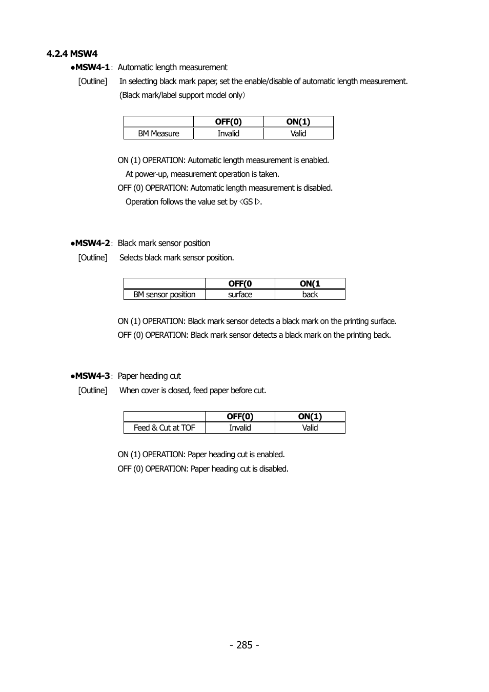 4 msw4 | Citizen Systems BD2-2220 User Manual | Page 285 / 312