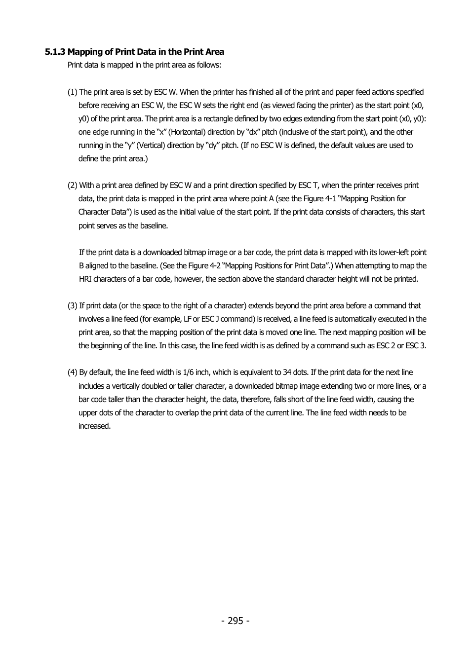 3 mapping of print data in the print area | Citizen Systems BD2-2220 User Manual | Page 295 / 312