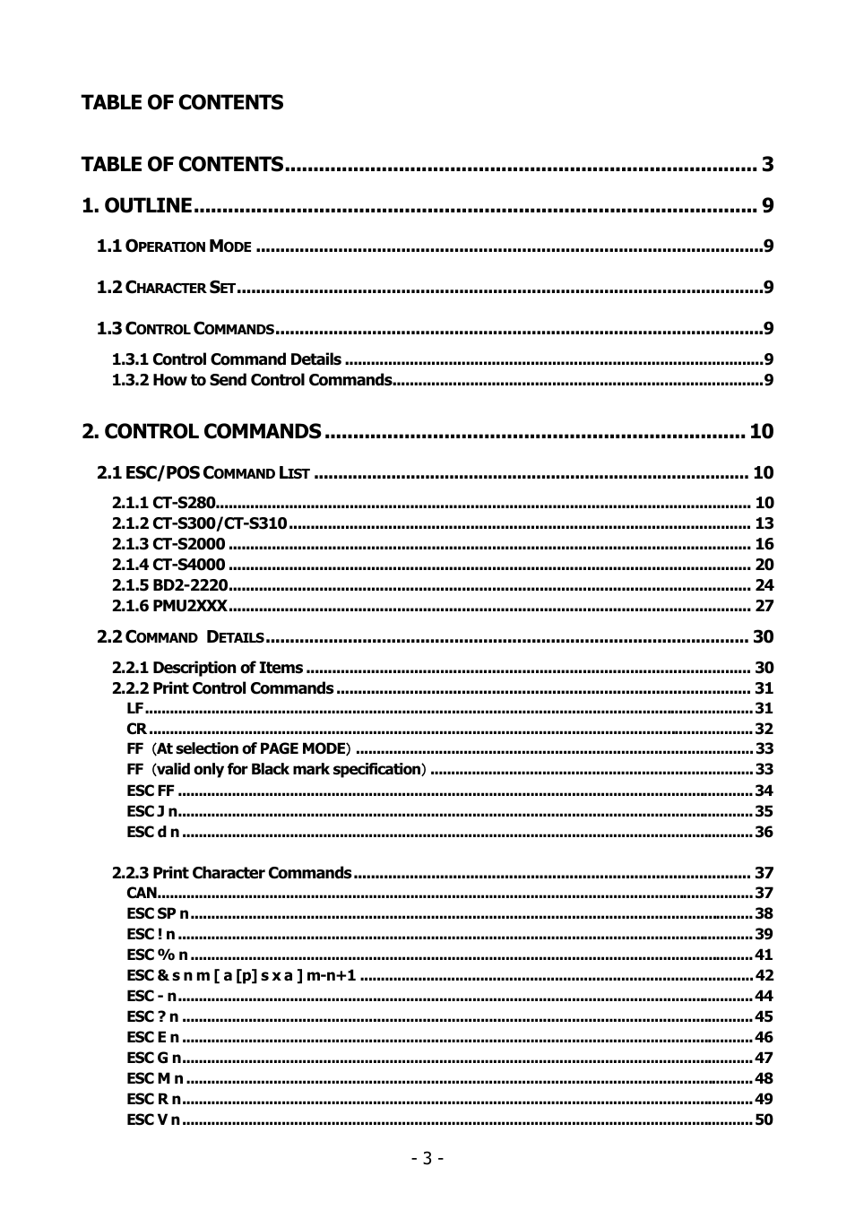 Citizen Systems BD2-2220 User Manual | Page 3 / 312