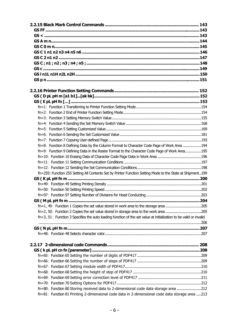 Citizen Systems BD2-2220 User Manual | Page 6 / 312