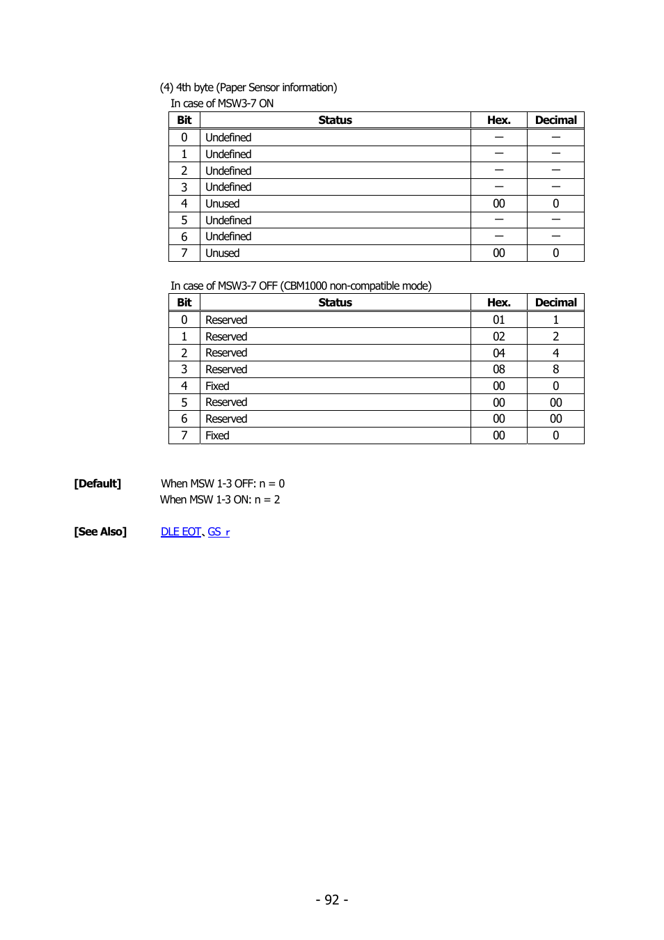 Citizen Systems BD2-2220 User Manual | Page 92 / 312