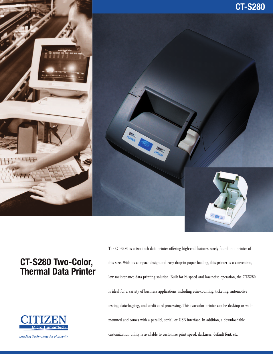 CITIZEN CT-S280 User Manual | 2 pages