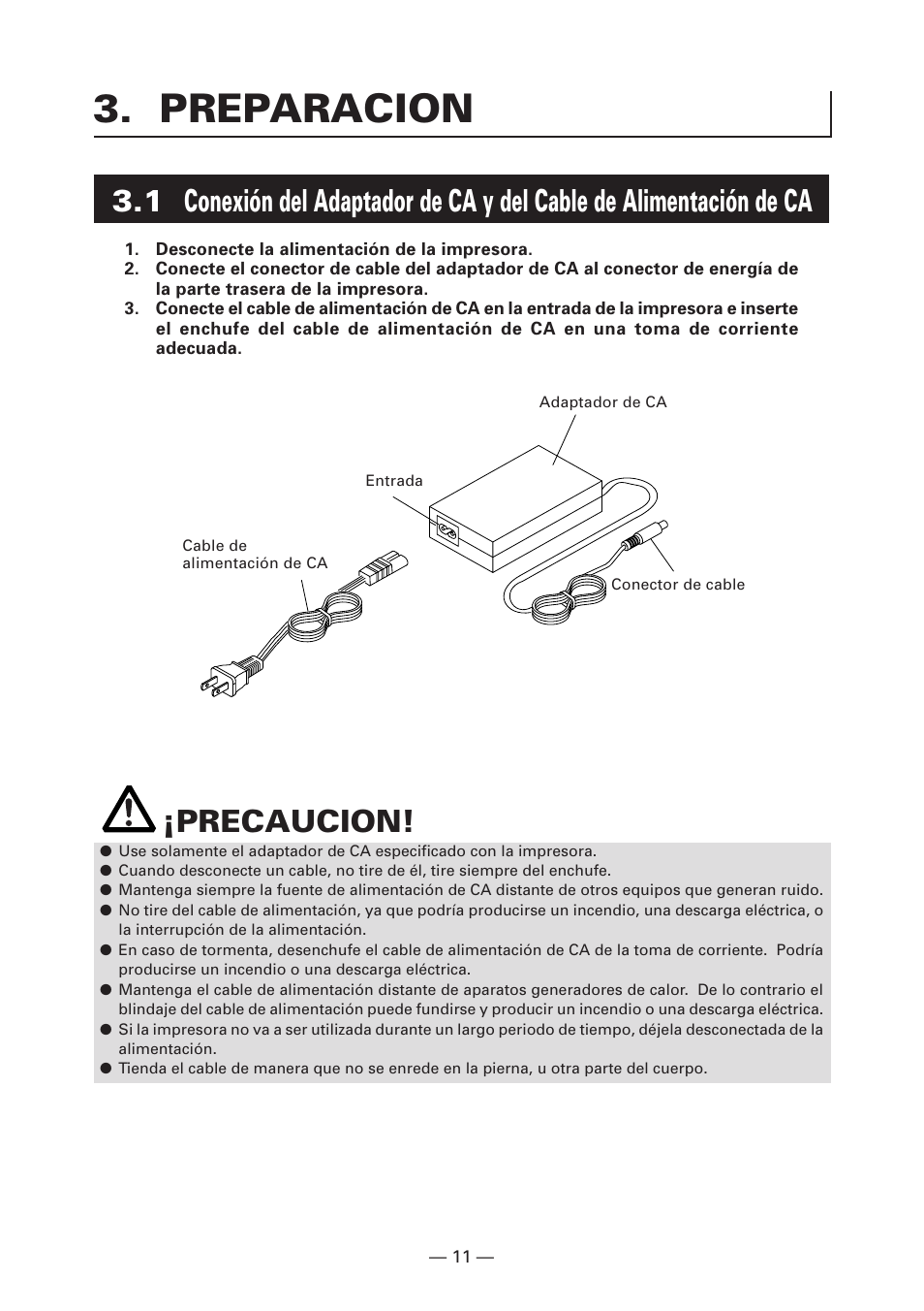 Preparacion, Precaucion | Citizen Systems CT-S280 User Manual | Page 120 / 136