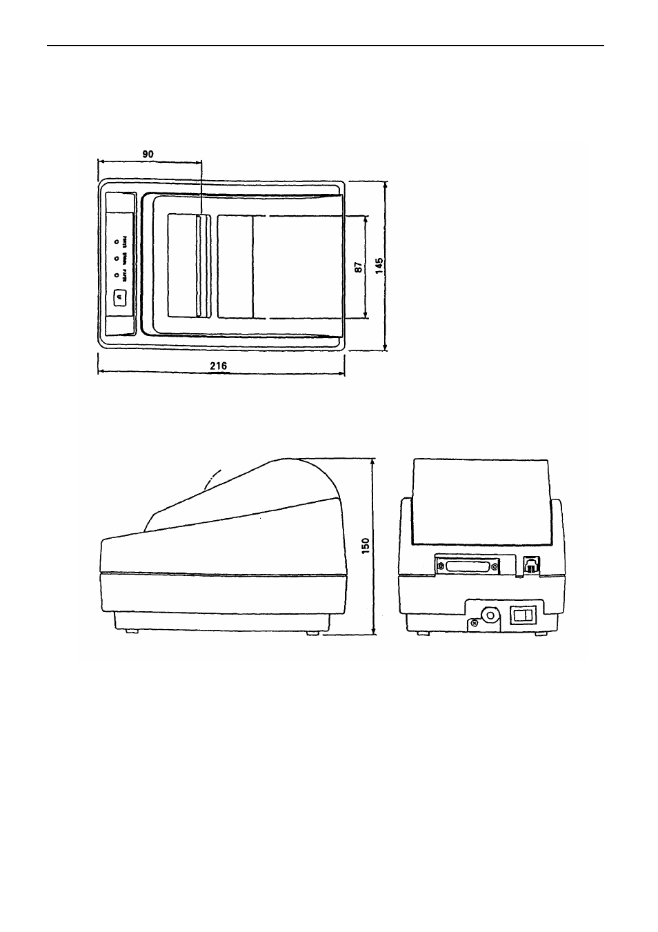 Appendix 2, Appendix 2. external dimensions | Citizen Systems CBM-230/231 User Manual | Page 57 / 59