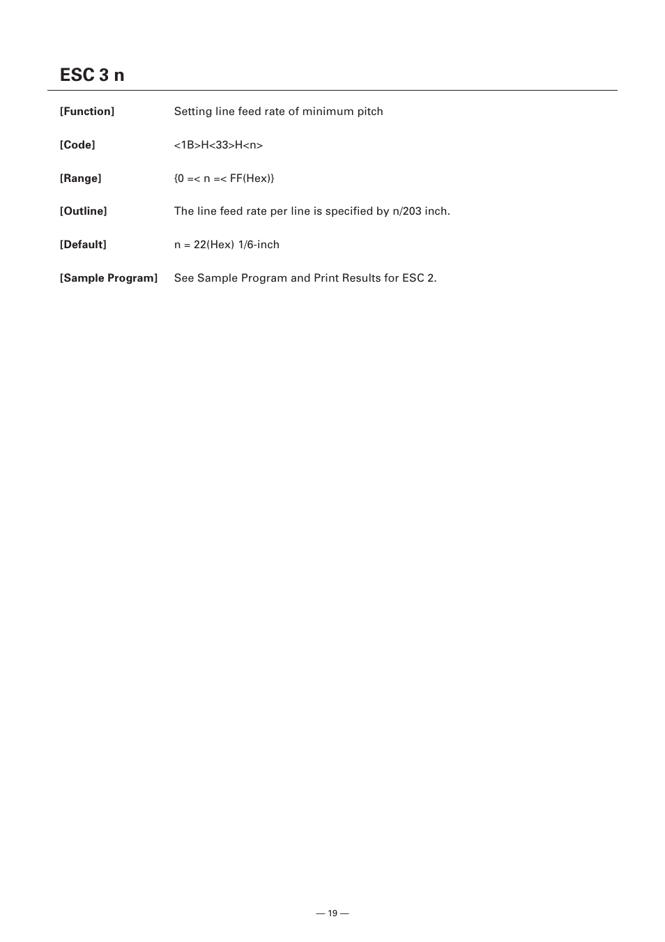 Esc 3 n | Citizen Systems Model CMP-10 User Manual | Page 21 / 80