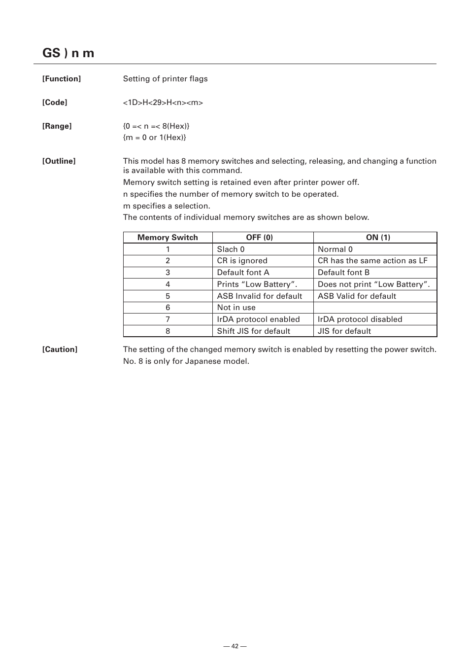 Gs ) n m | Citizen Systems Model CMP-10 User Manual | Page 44 / 80