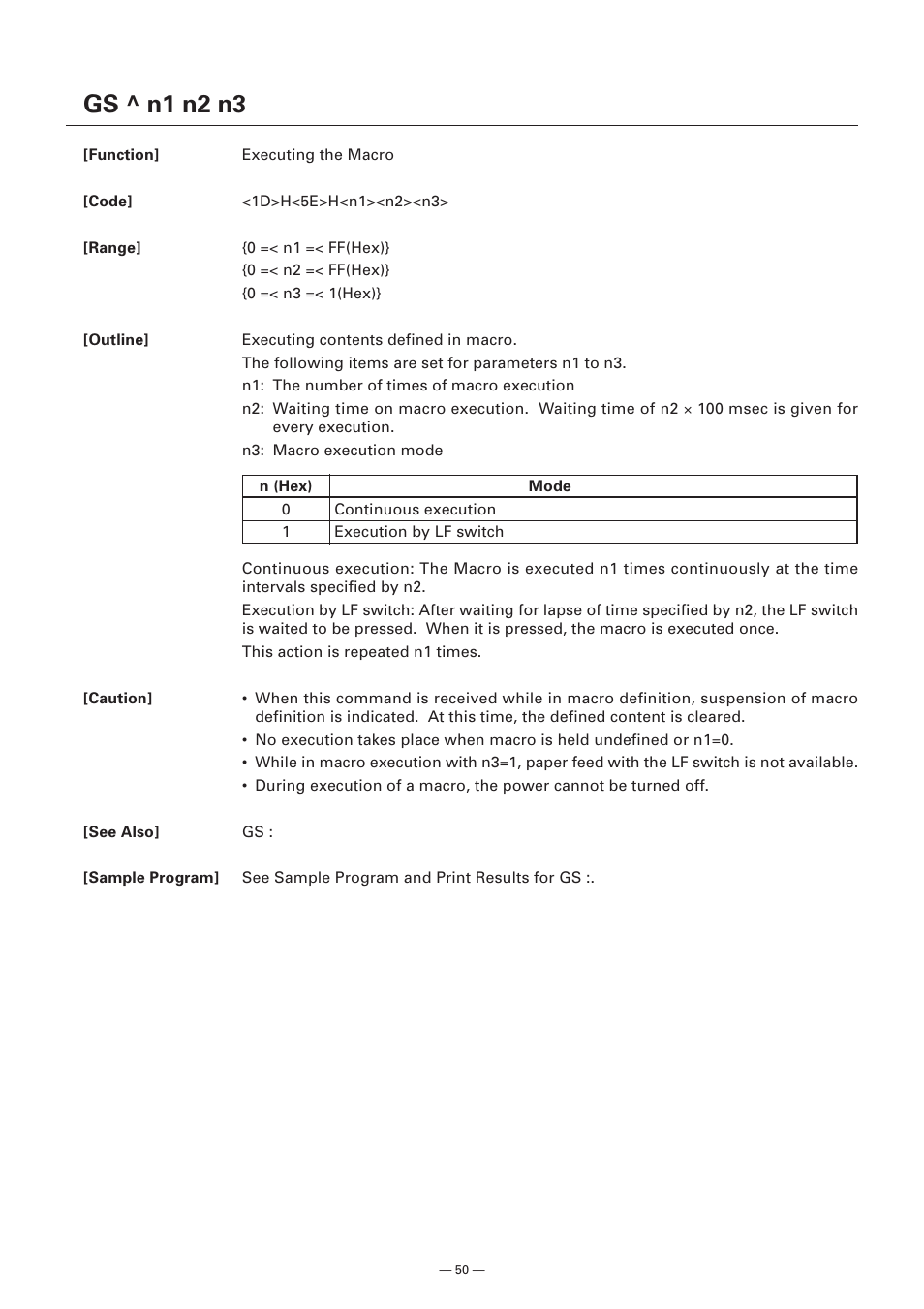 Gs ^ n1 n2 n3 | Citizen Systems Model CMP-10 User Manual | Page 52 / 80