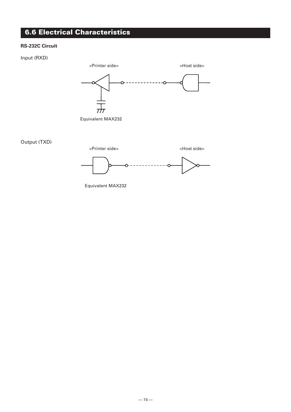 6 electrical characteristics | Citizen Systems Model CMP-10 User Manual | Page 76 / 80