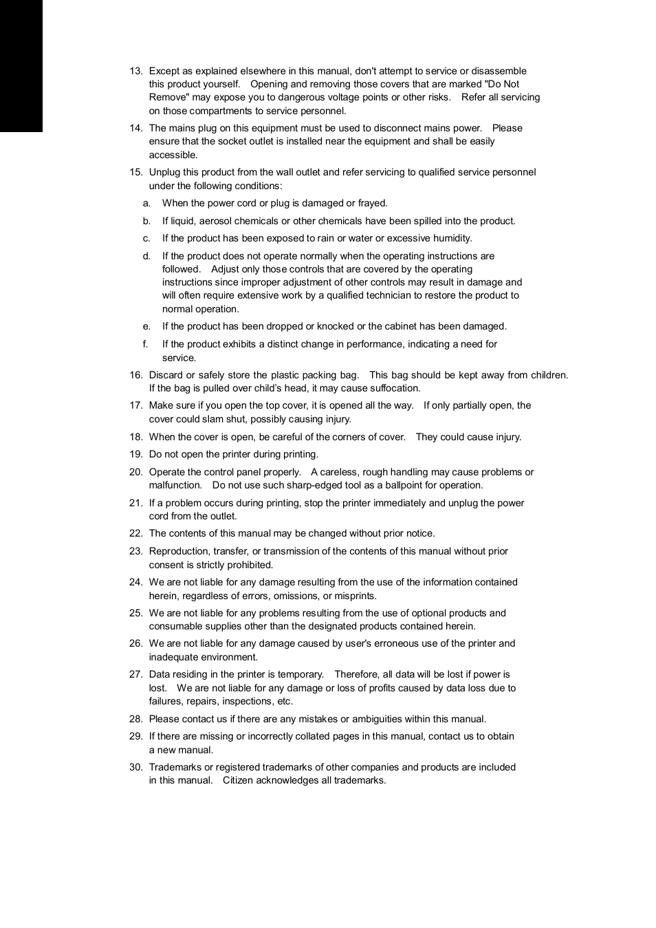 Citizen Systems CLP 6002 User Manual | Page 4 / 26