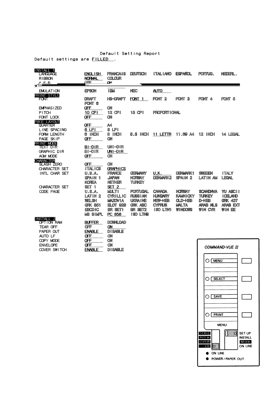 Changing the default settings | Citizen Systems Citizen Swift 90 User Manual | Page 26 / 44