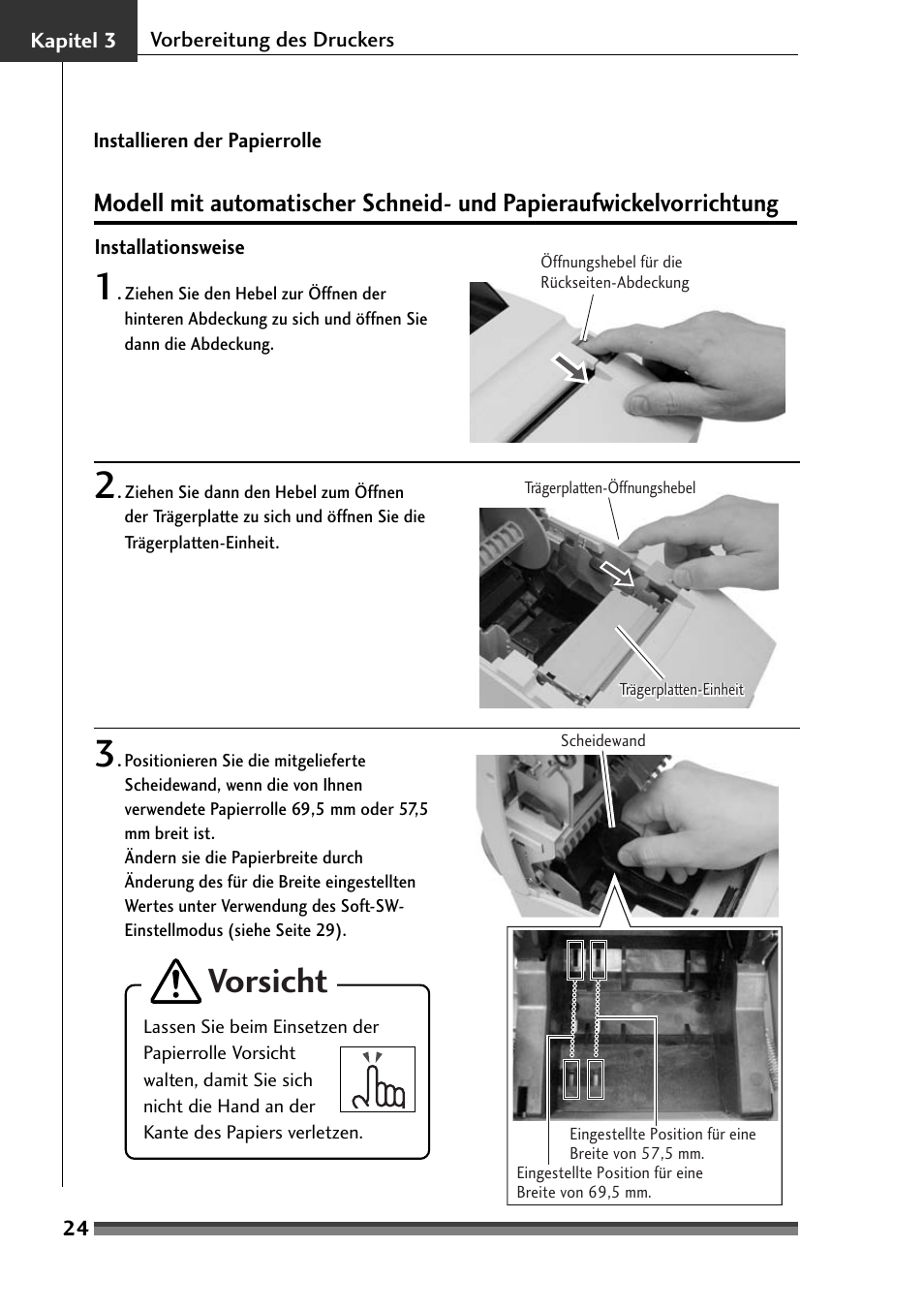 Vorsicht | Citizen Systems Citizen CD-S500 User Manual | Page 118 / 220