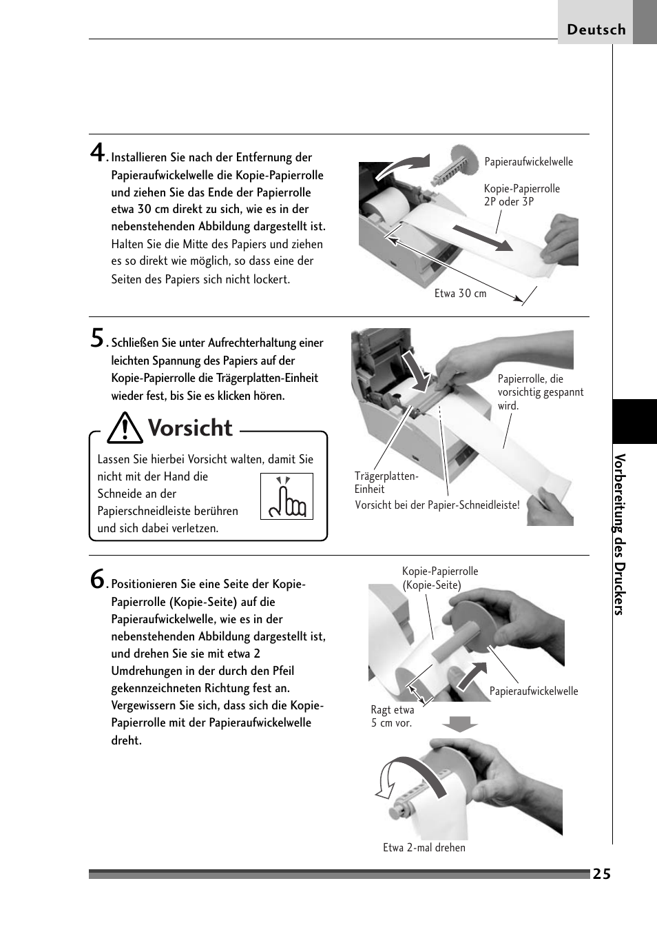 Vorsicht | Citizen Systems Citizen CD-S500 User Manual | Page 119 / 220