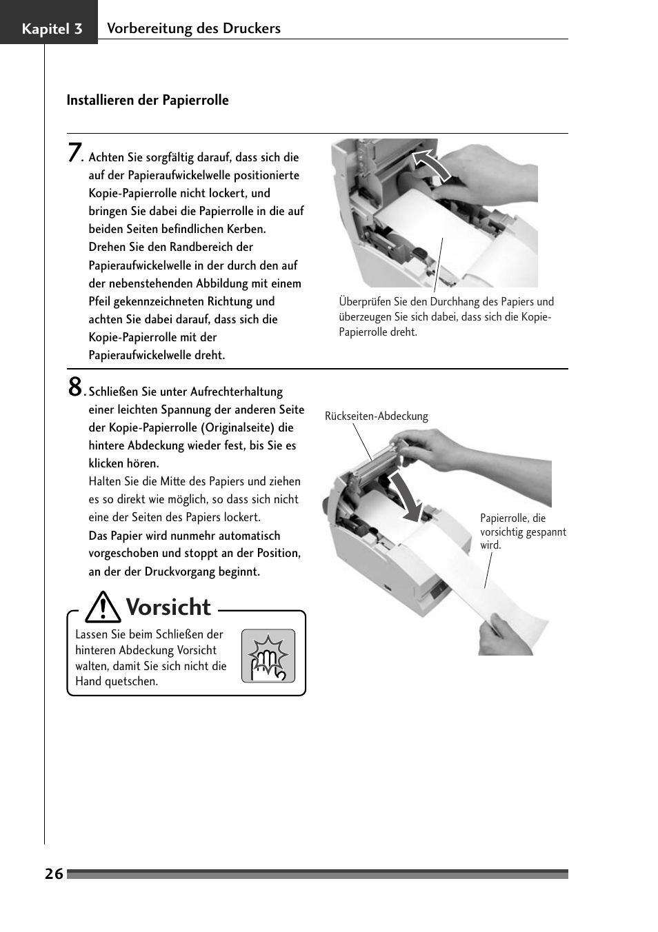 Vorsicht | Citizen Systems Citizen CD-S500 User Manual | Page 120 / 220