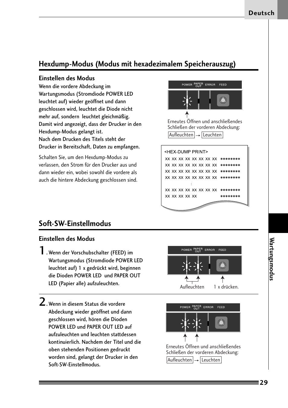 Soft-sw-einstellmodus, Einstellen des modus, Kapitel 4 wartungsmodus | Citizen Systems Citizen CD-S500 User Manual | Page 123 / 220