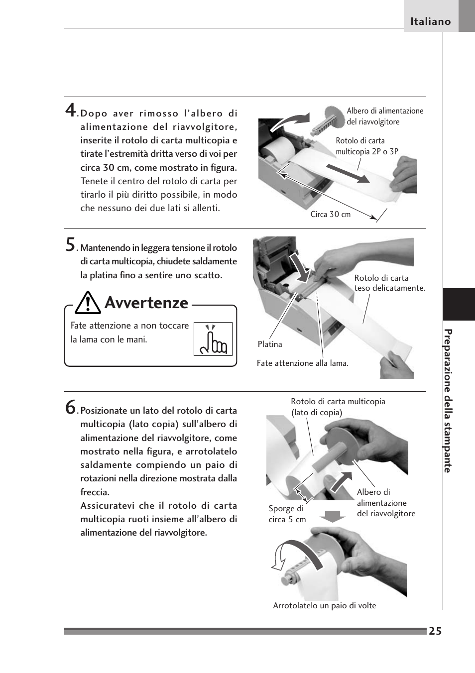 Avvertenze | Citizen Systems Citizen CD-S500 User Manual | Page 161 / 220