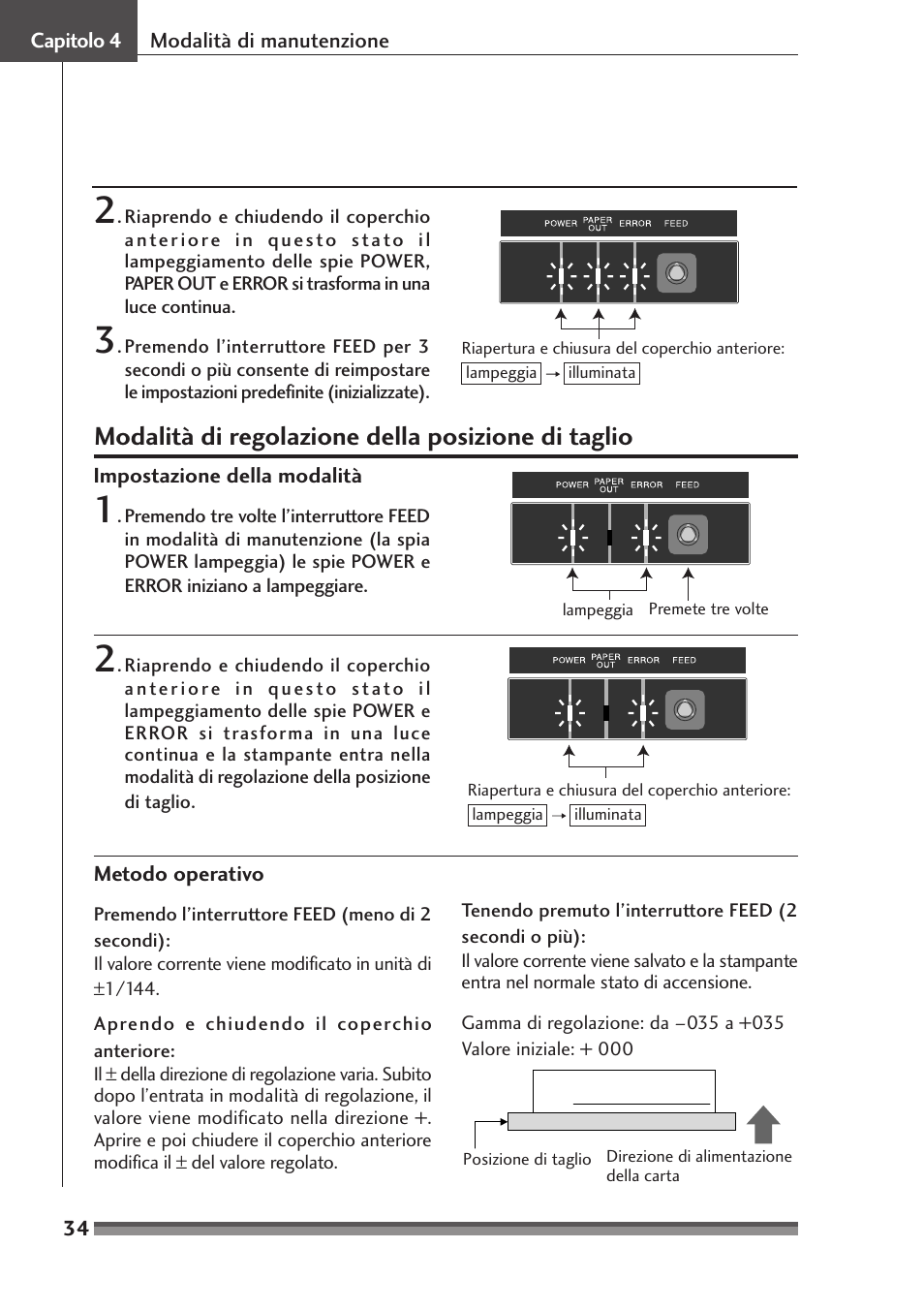 Modalità di regolazione della posizione di taglio | Citizen Systems Citizen CD-S500 User Manual | Page 170 / 220