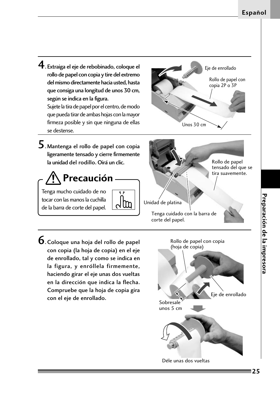 Precaución | Citizen Systems Citizen CD-S500 User Manual | Page 203 / 220