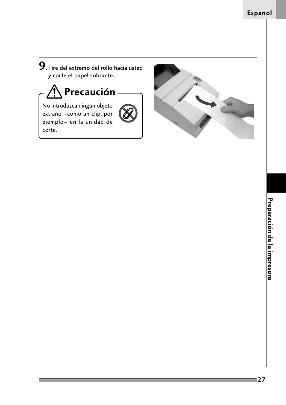 Precaución | Citizen Systems Citizen CD-S500 User Manual | Page 205 / 220