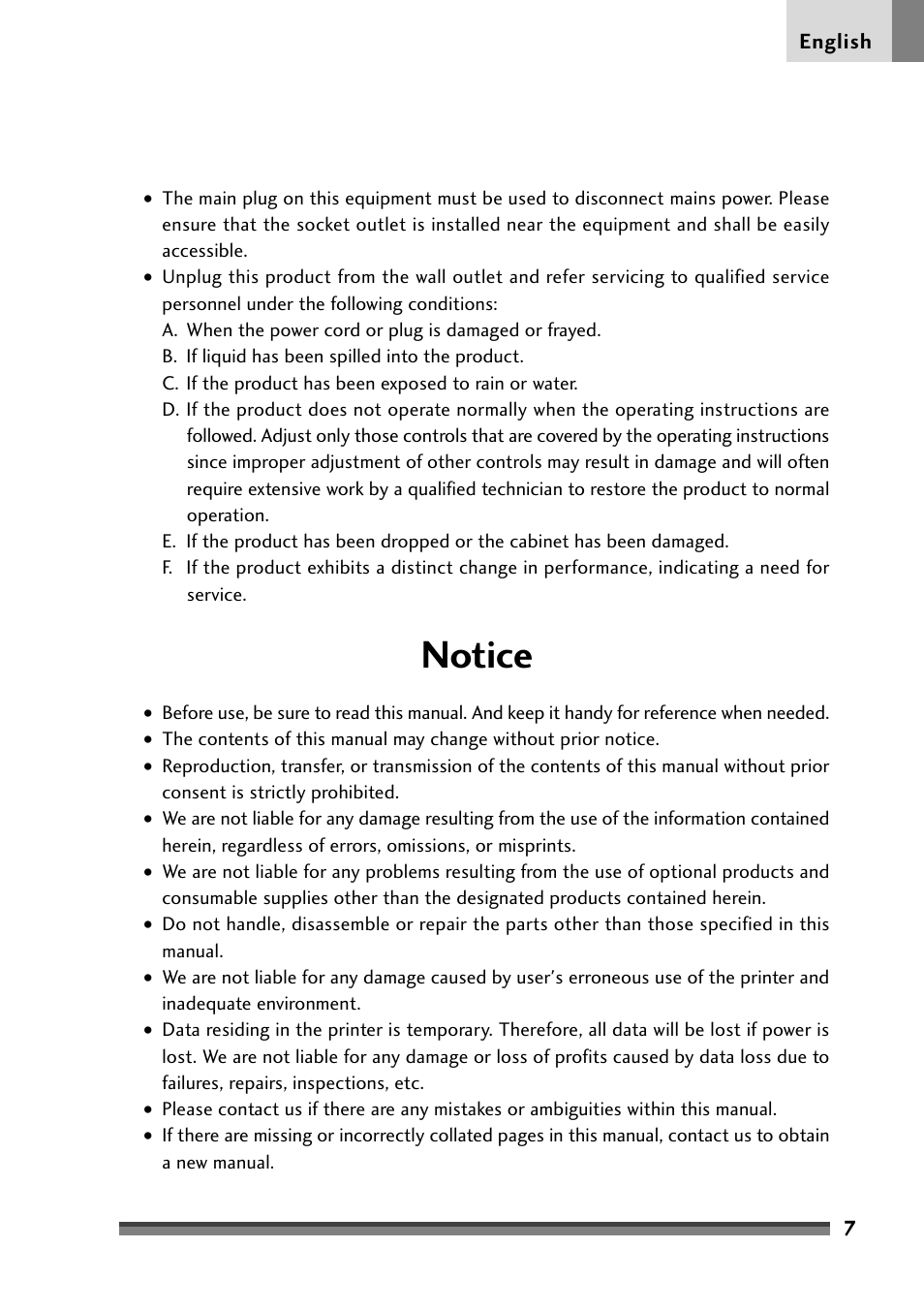 Notice | Citizen Systems Citizen CD-S500 User Manual | Page 9 / 220