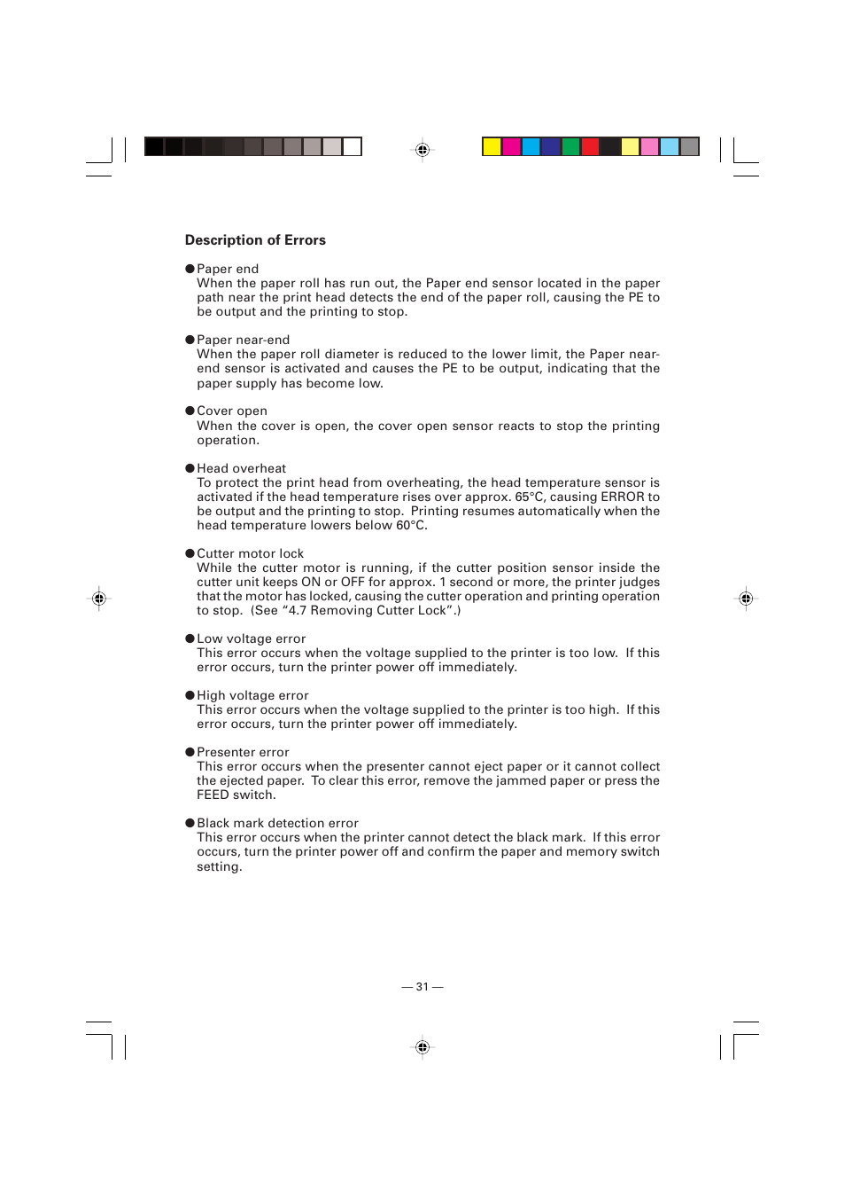 Citizen Systems Citizen PPU PPU-700 User Manual | Page 34 / 40