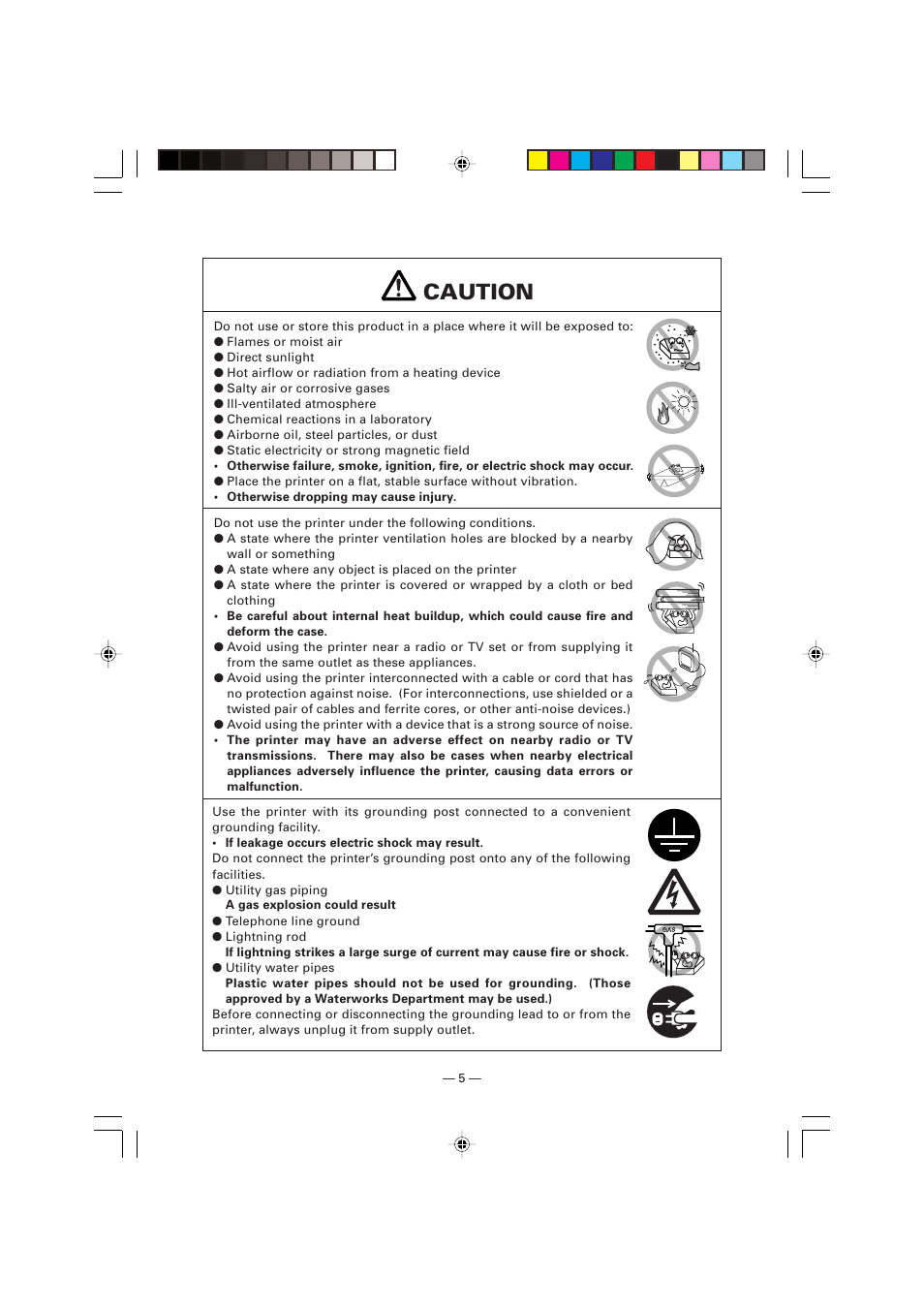 Caution | Citizen Systems Citizen PPU PPU-700 User Manual | Page 8 / 40