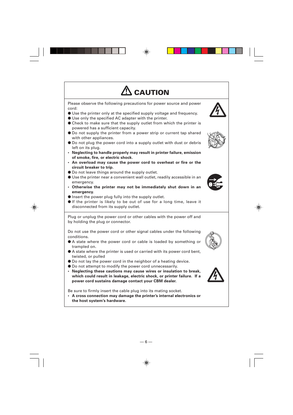 Caution | Citizen Systems Citizen PPU PPU-700 User Manual | Page 9 / 40