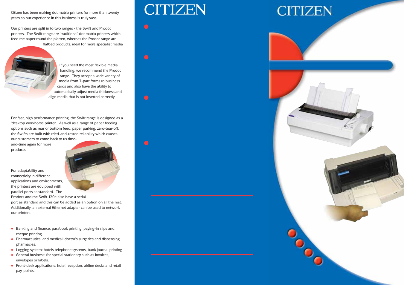 Citizen Systems printers User Manual | 2 pages